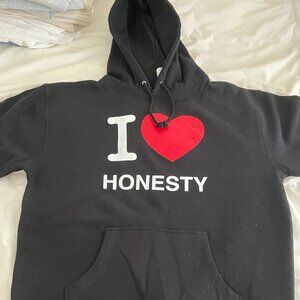 Inside We're All the Same, I <3 Honesty Hoodie Large NWT